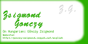 zsigmond gonczy business card