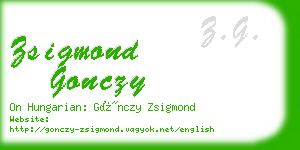 zsigmond gonczy business card